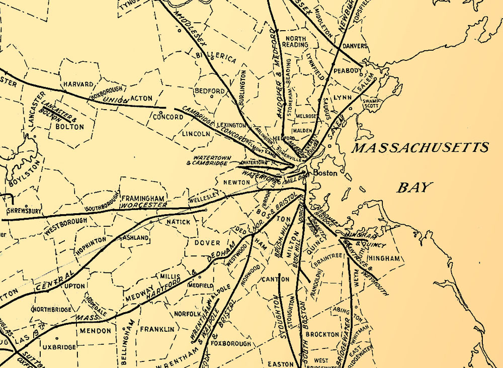 Massachusetts Map 1919 – Surviving the Oregon Trail